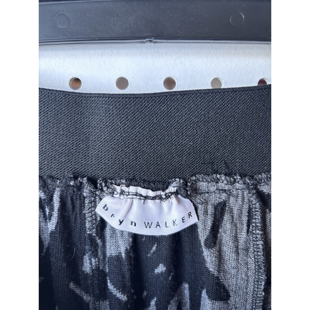 Bryn‎ Walker Black Gray Women's L Gathering Tie Up Maxi Skirt Pull On - Picture 5 of 7